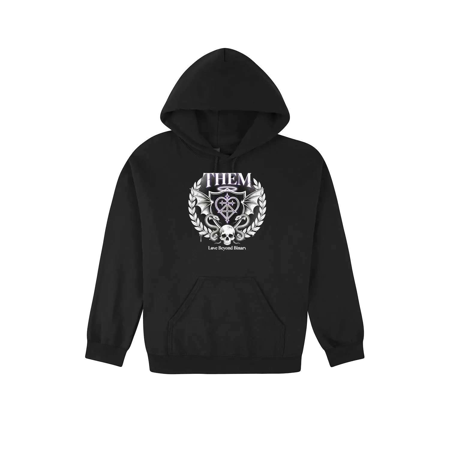 Black front flat lay