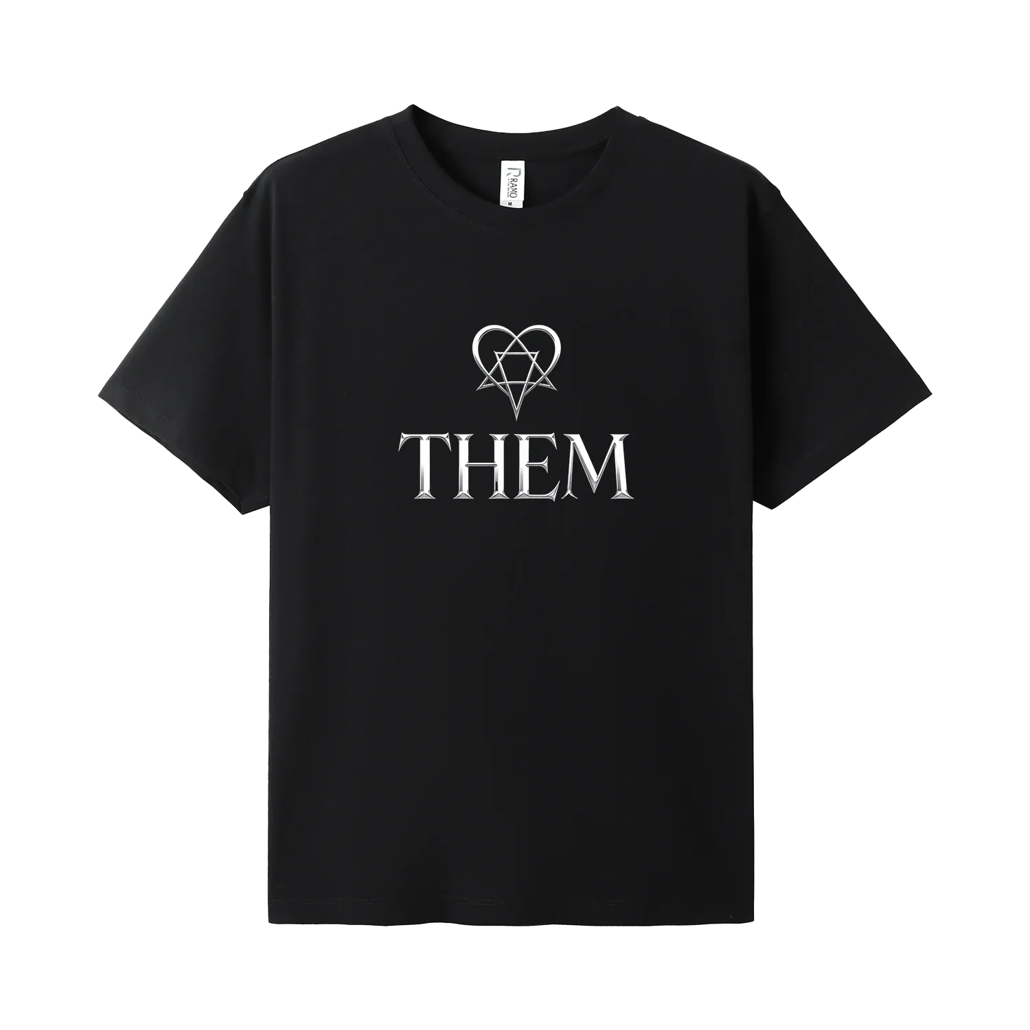 Black front flat lay