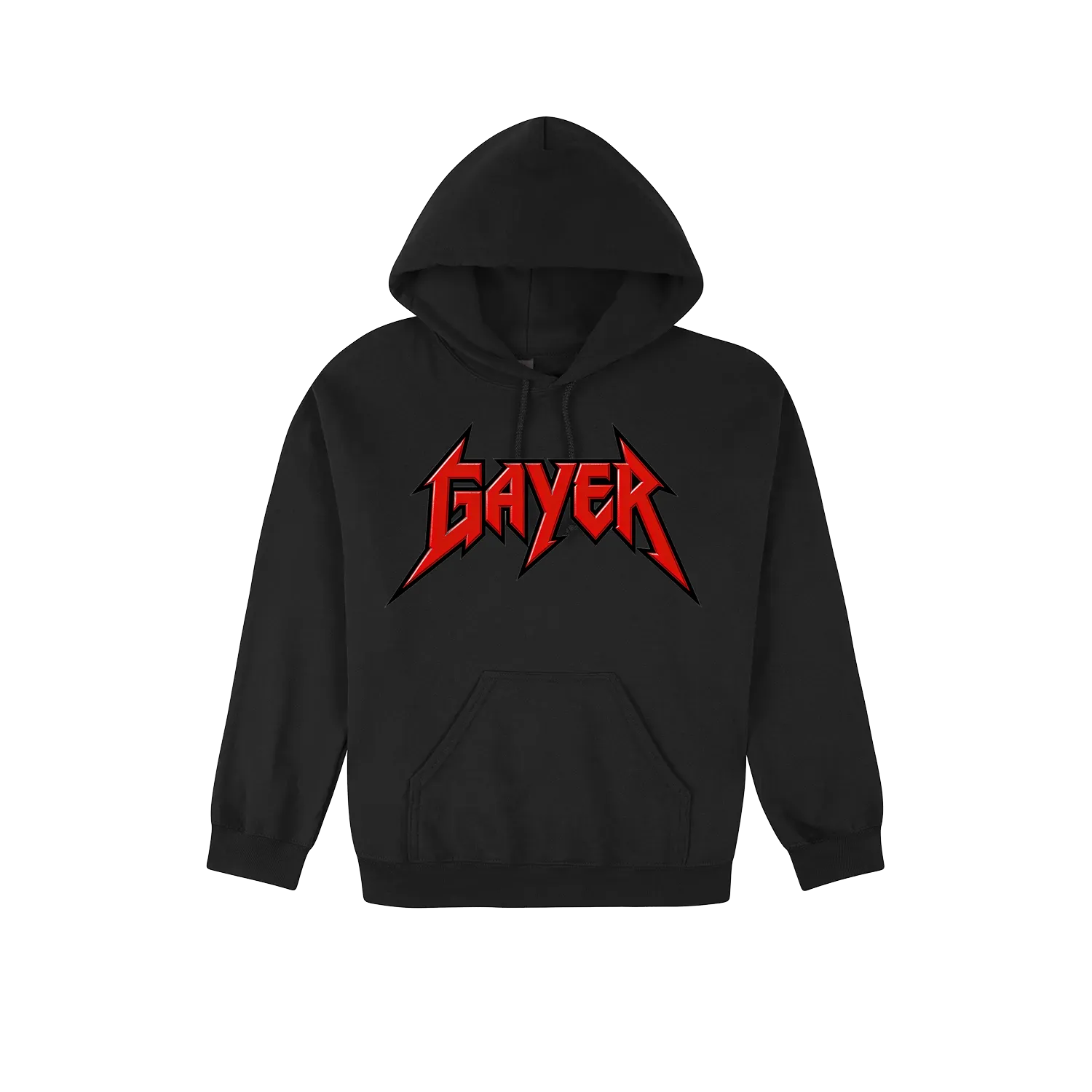 Black front flat lay