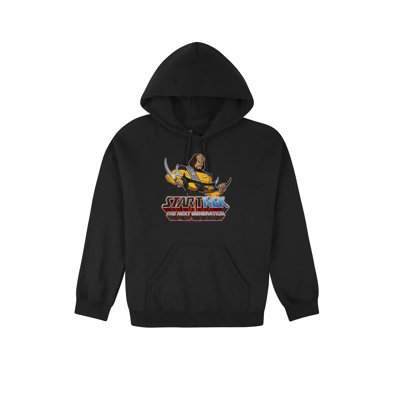 Black front flat lay