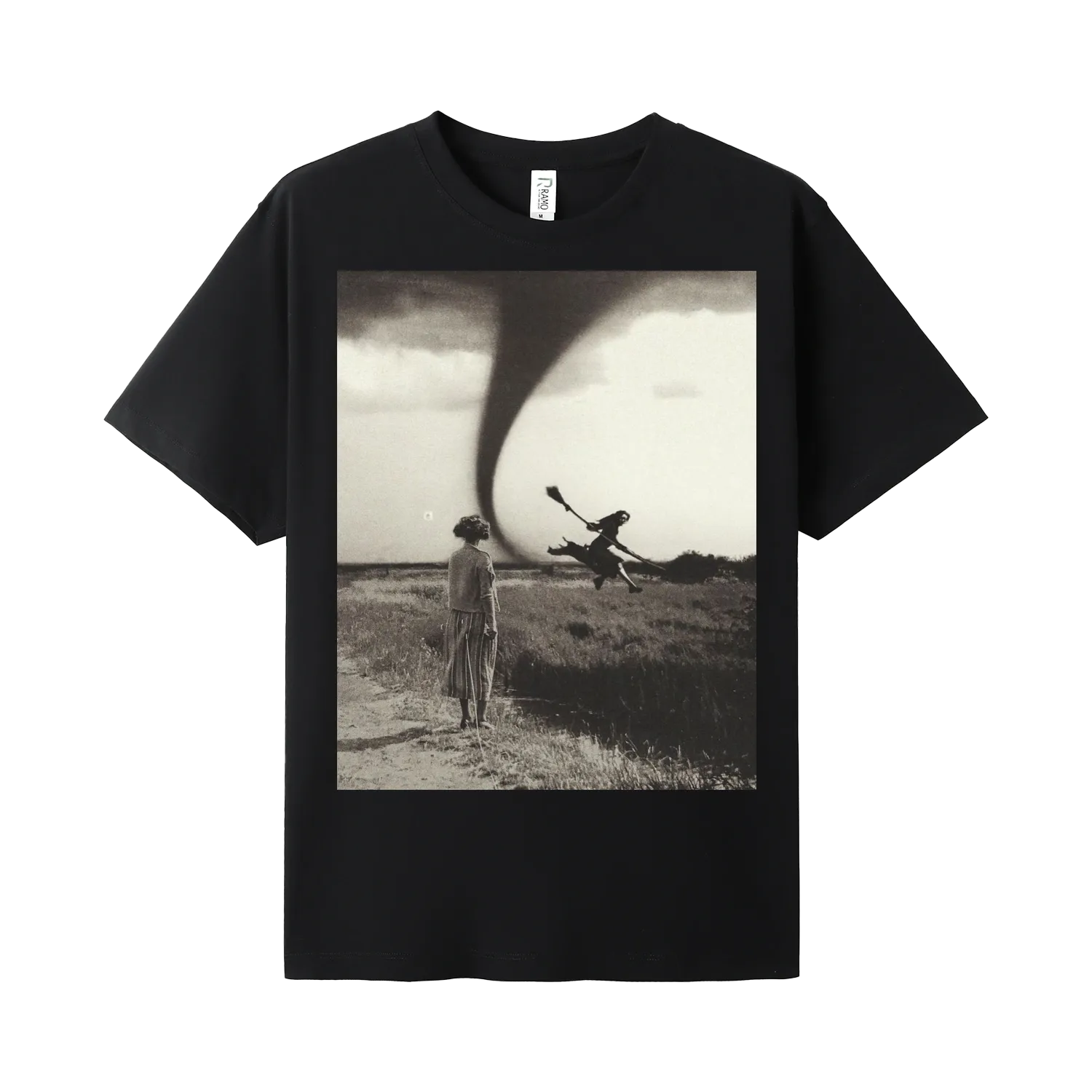 Black front flat lay