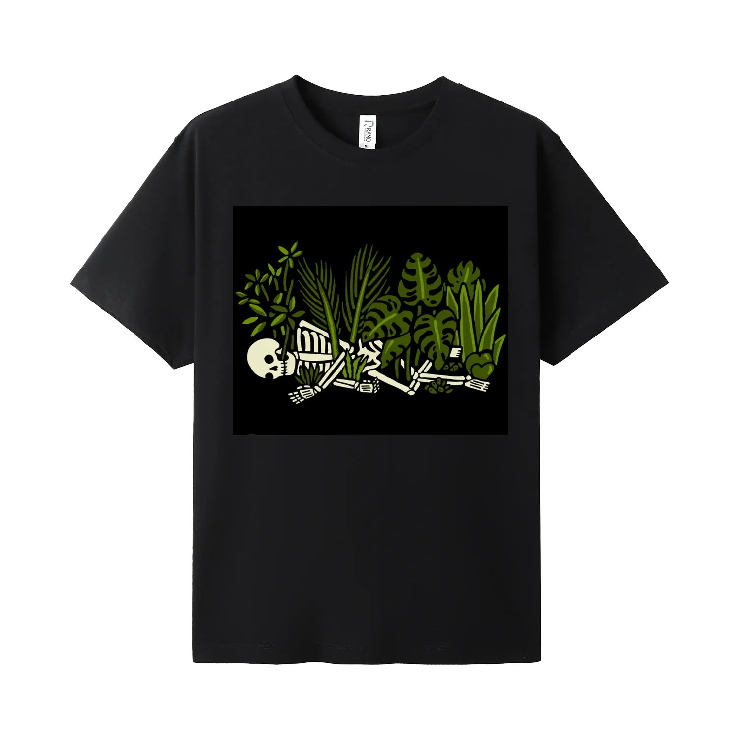 Black front flat lay