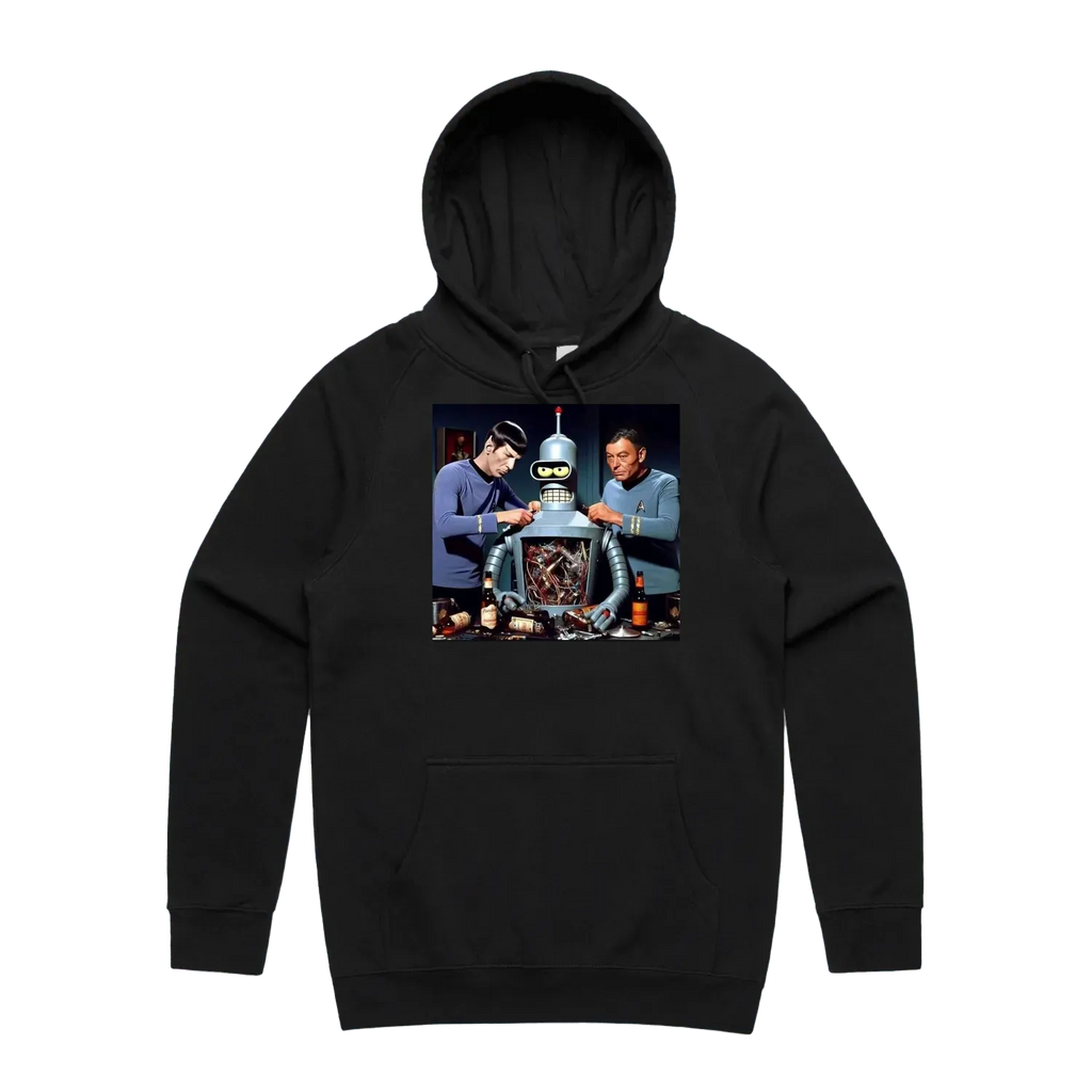 Black front flat lay