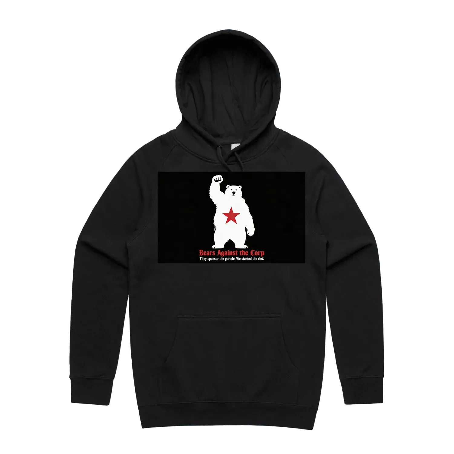 Black front flat lay