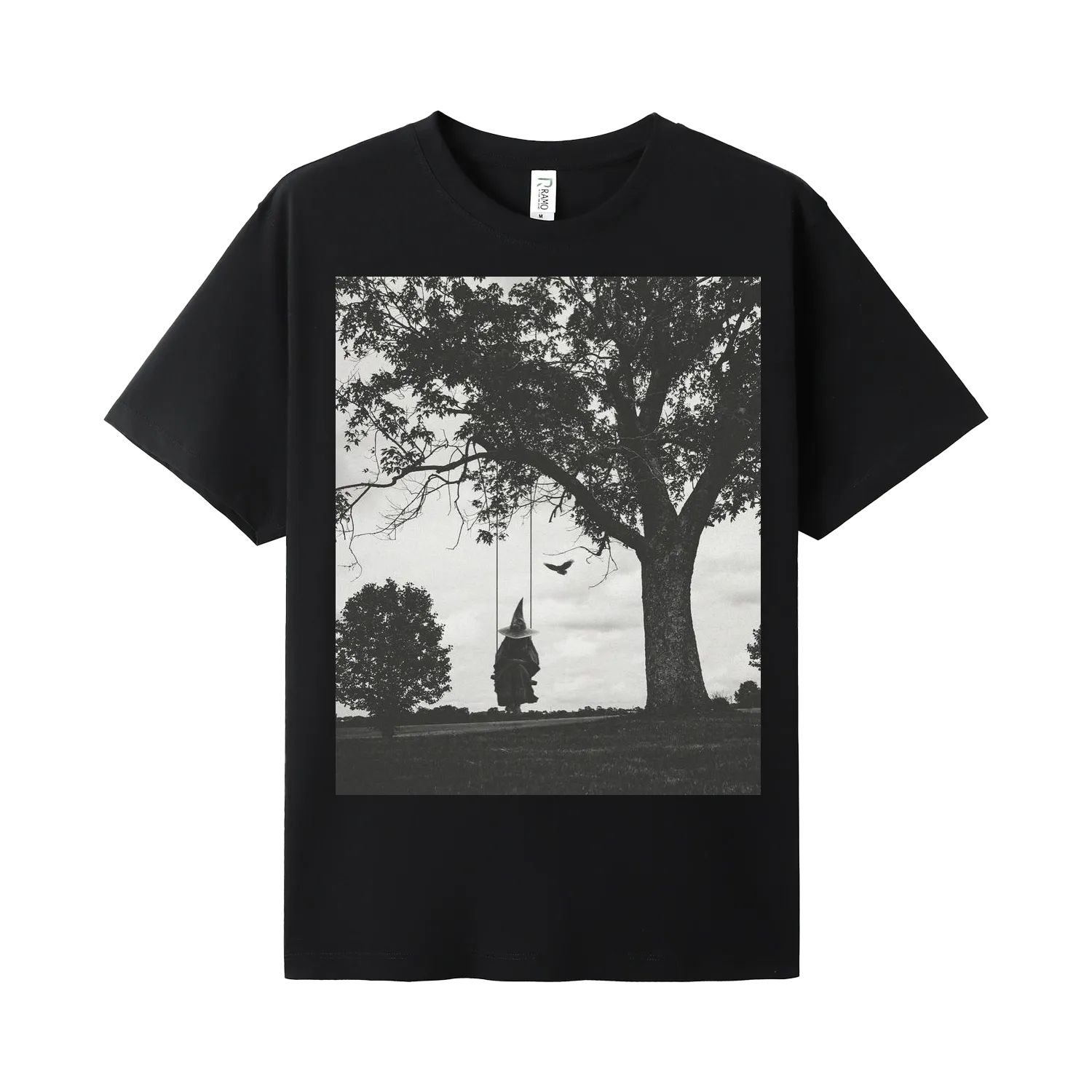 Black front flat lay