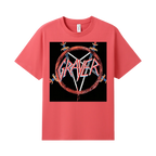 Coral Red front flat lay
