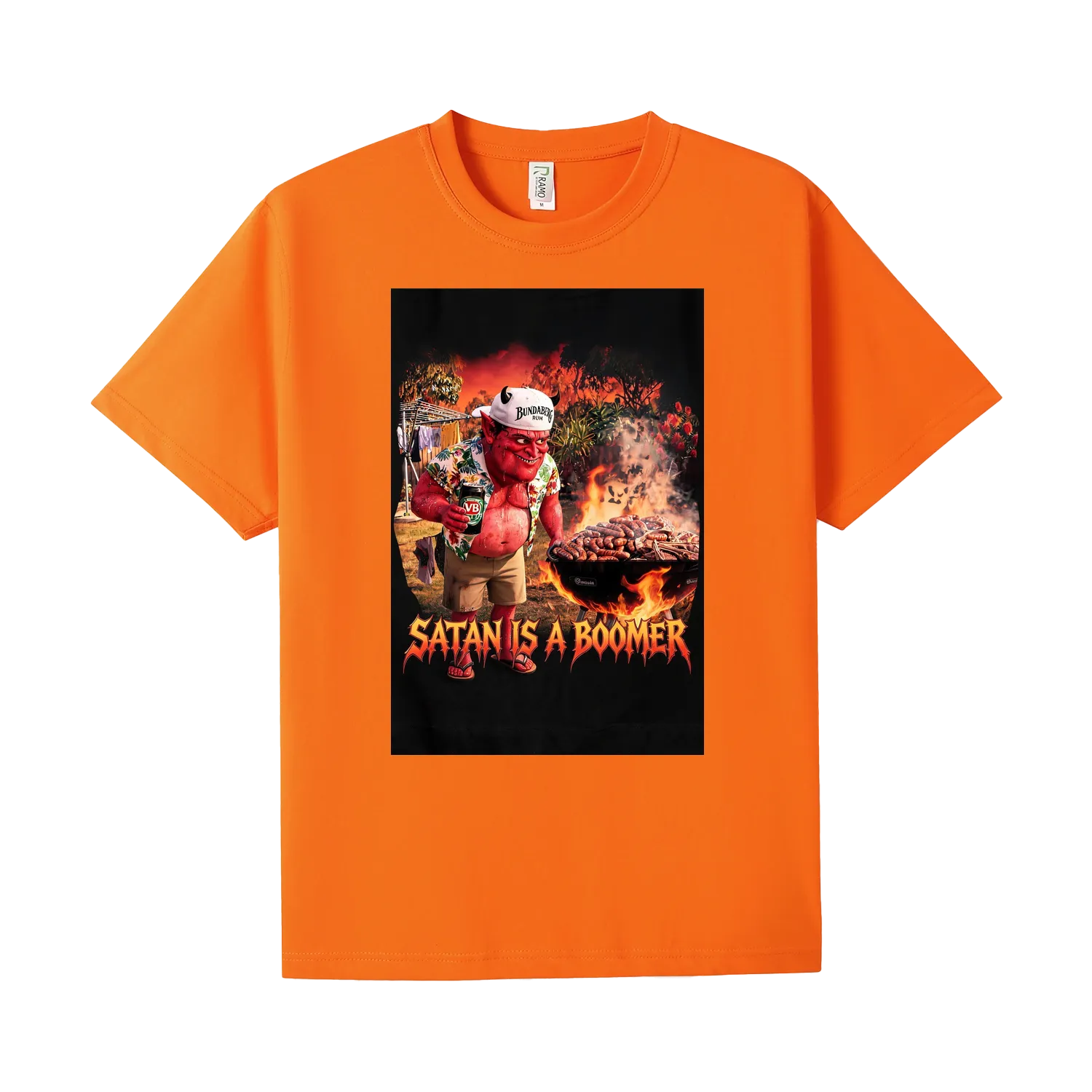 Orange front flat lay