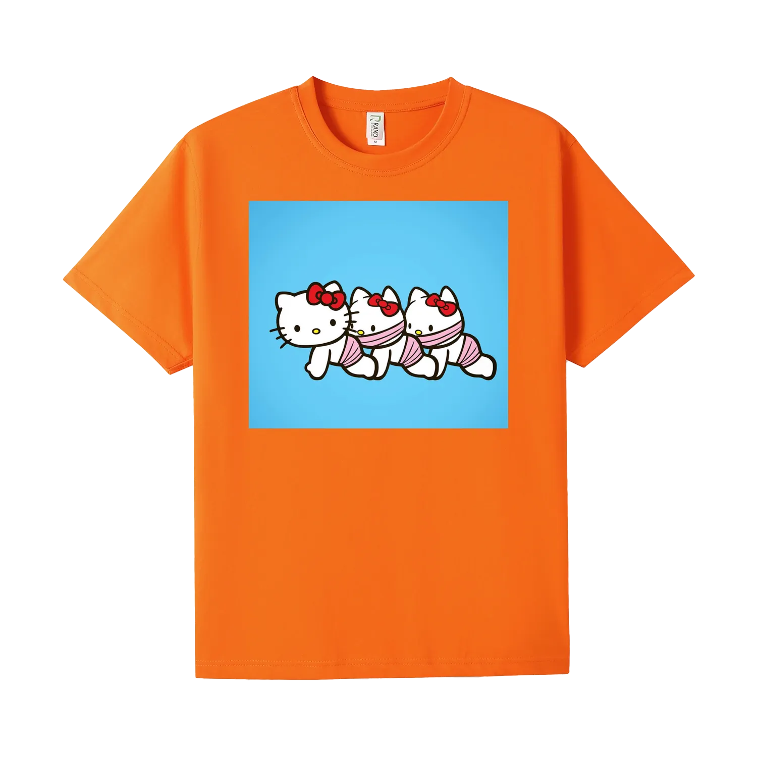 Orange front flat lay