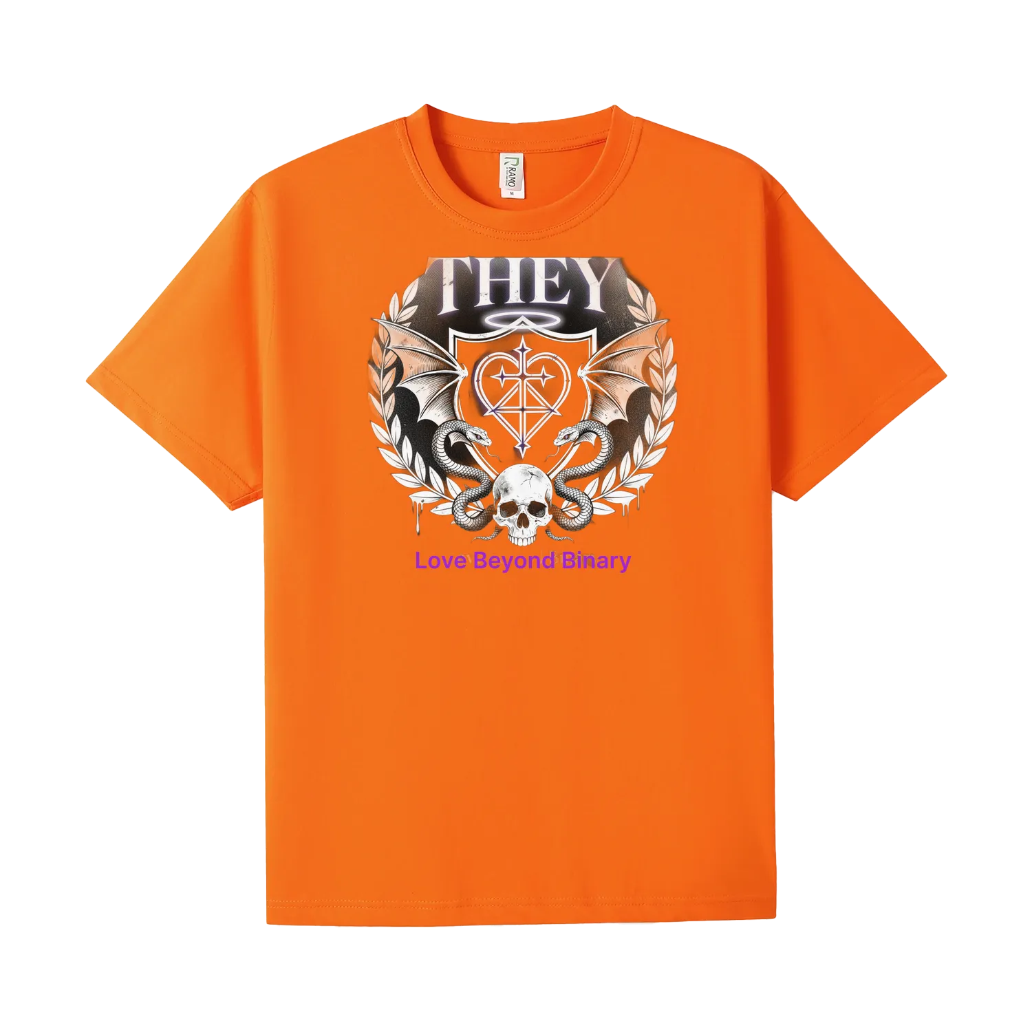 Orange front flat lay