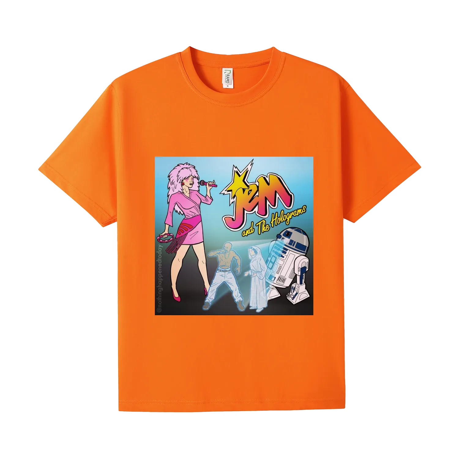 Orange front flat lay