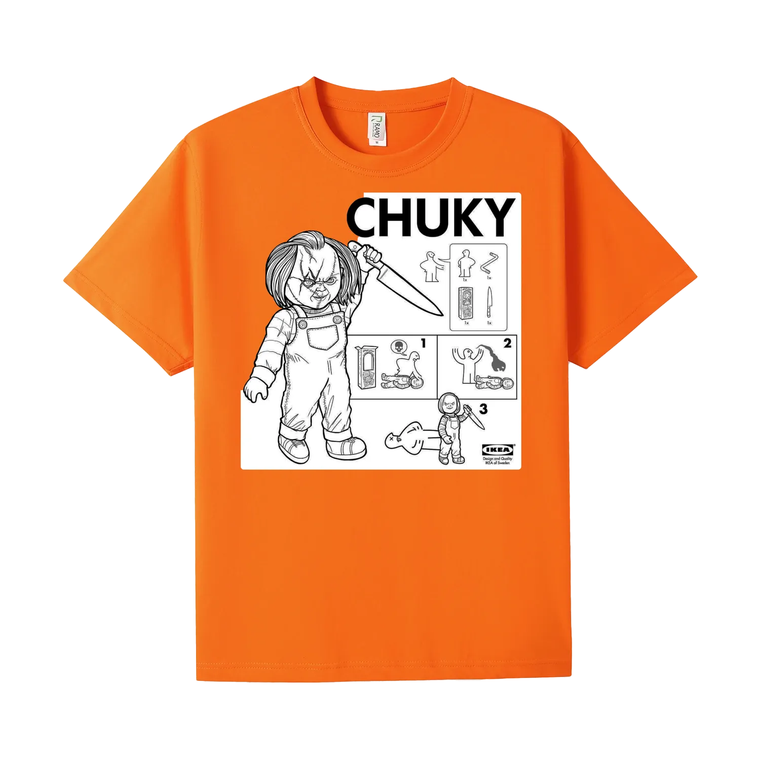 Orange front flat lay