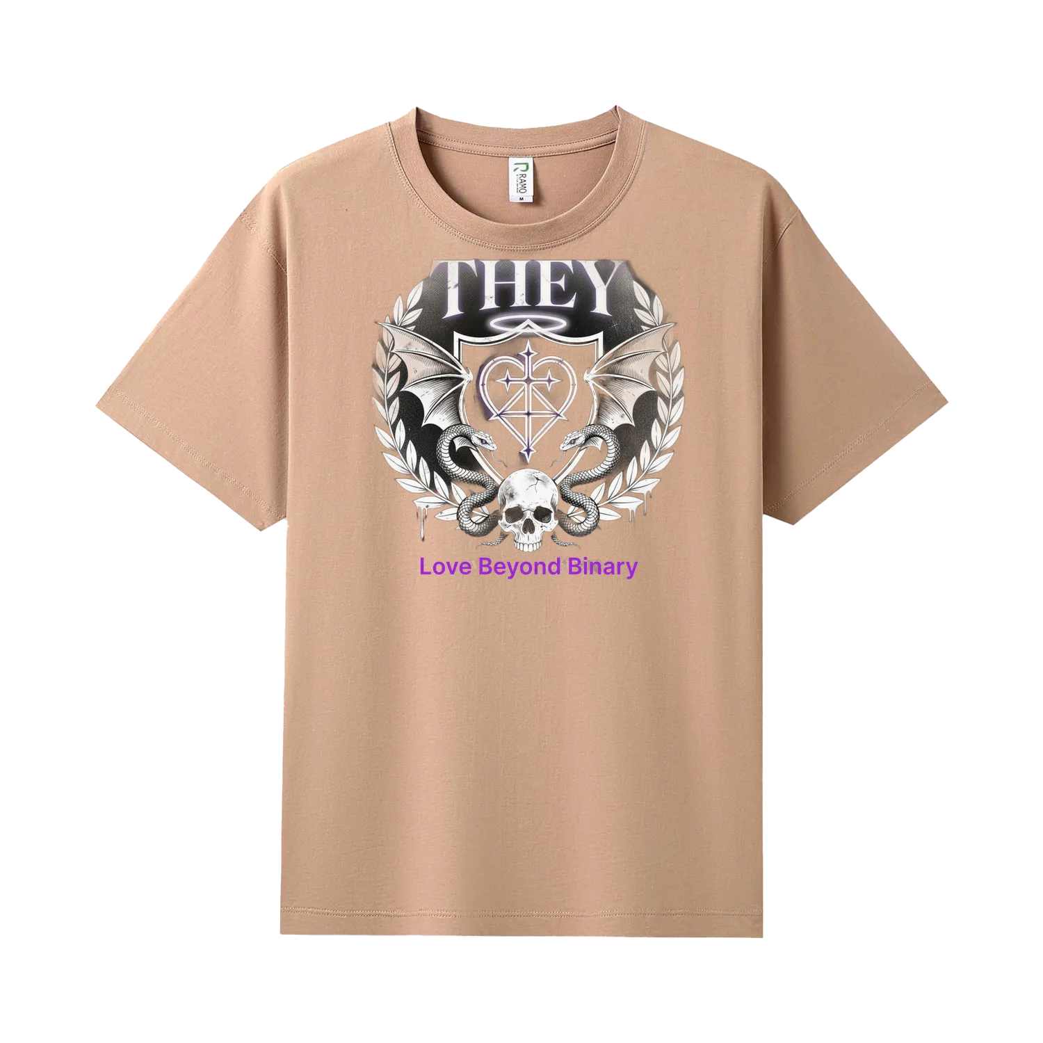 Peach front flat lay