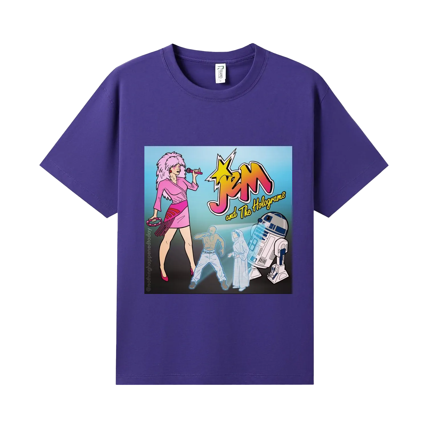 Purple front flat lay