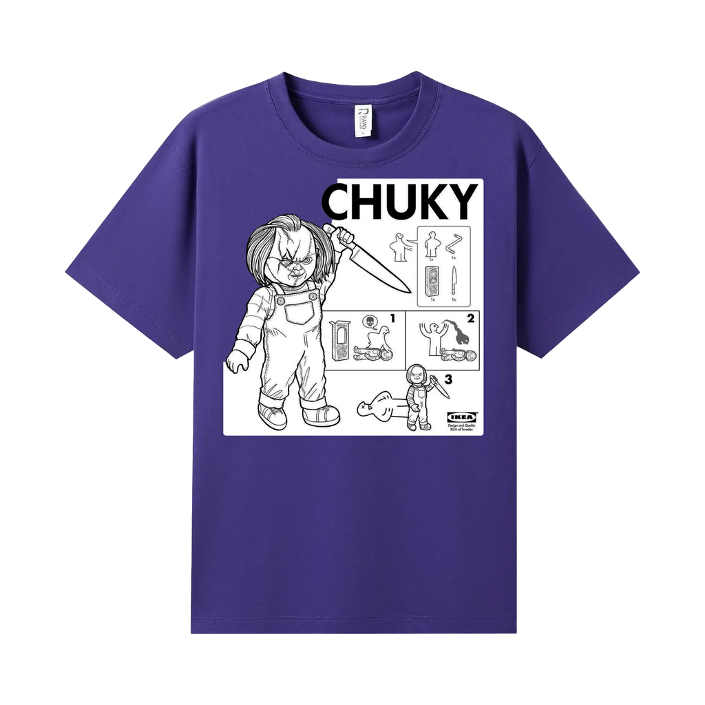 Purple front flat lay
