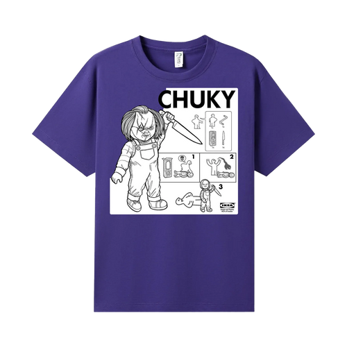 Purple front flat lay