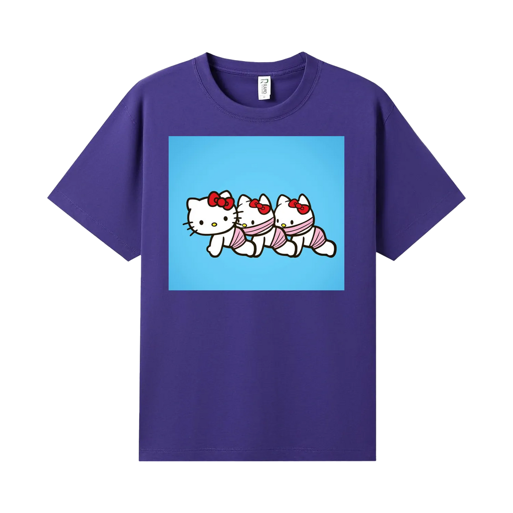 Purple front flat lay