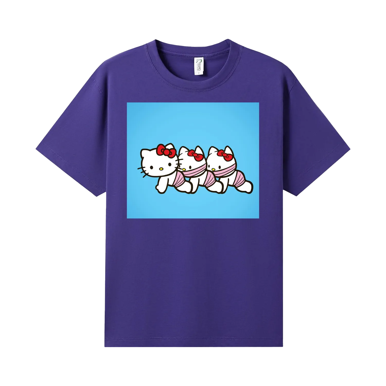 Purple front flat lay