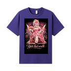 Purple front flat lay