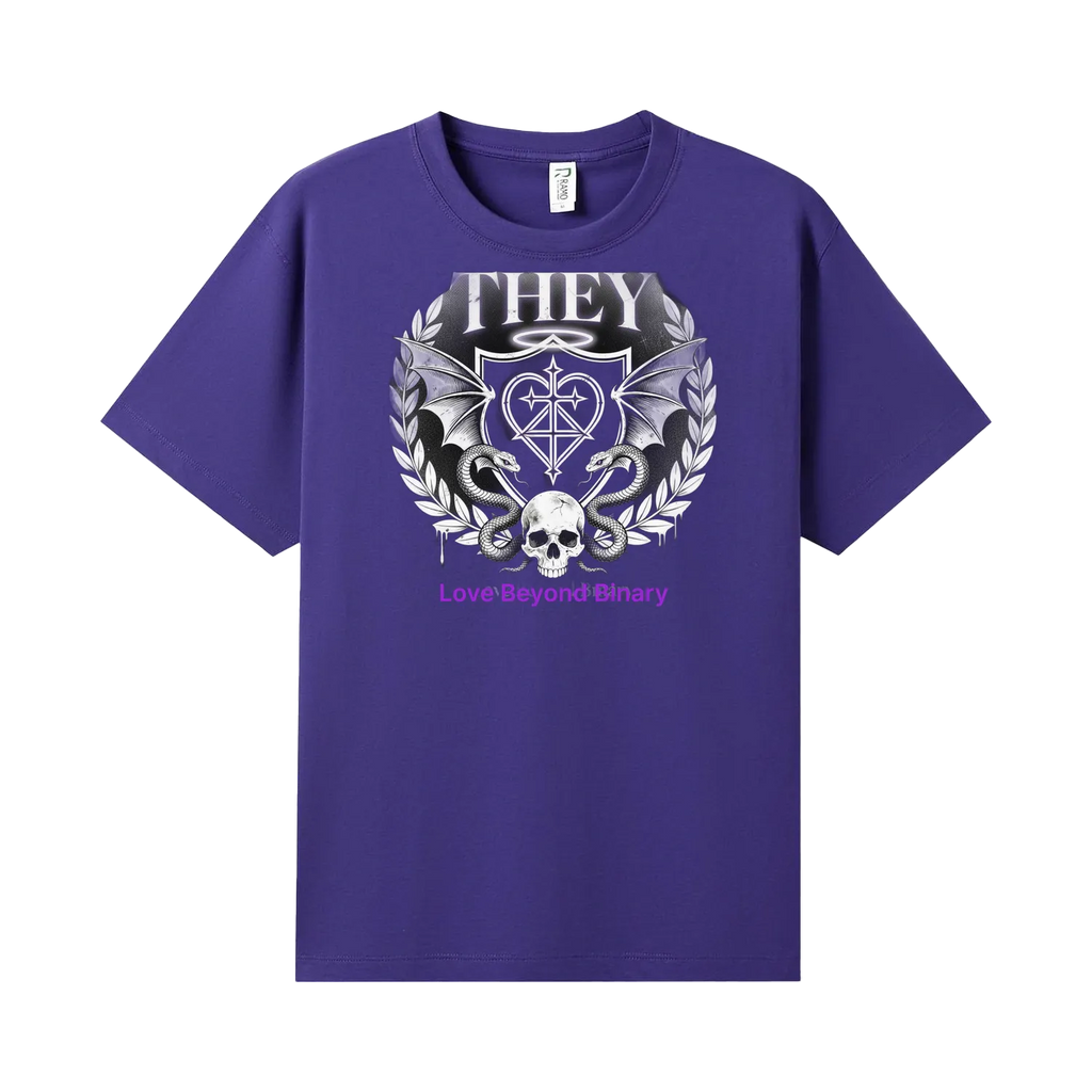 Purple front flat lay