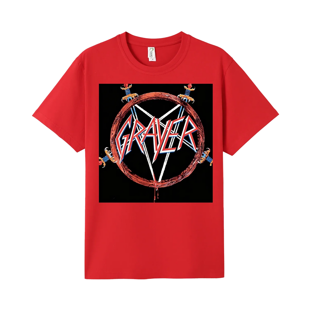 Red front flat lay