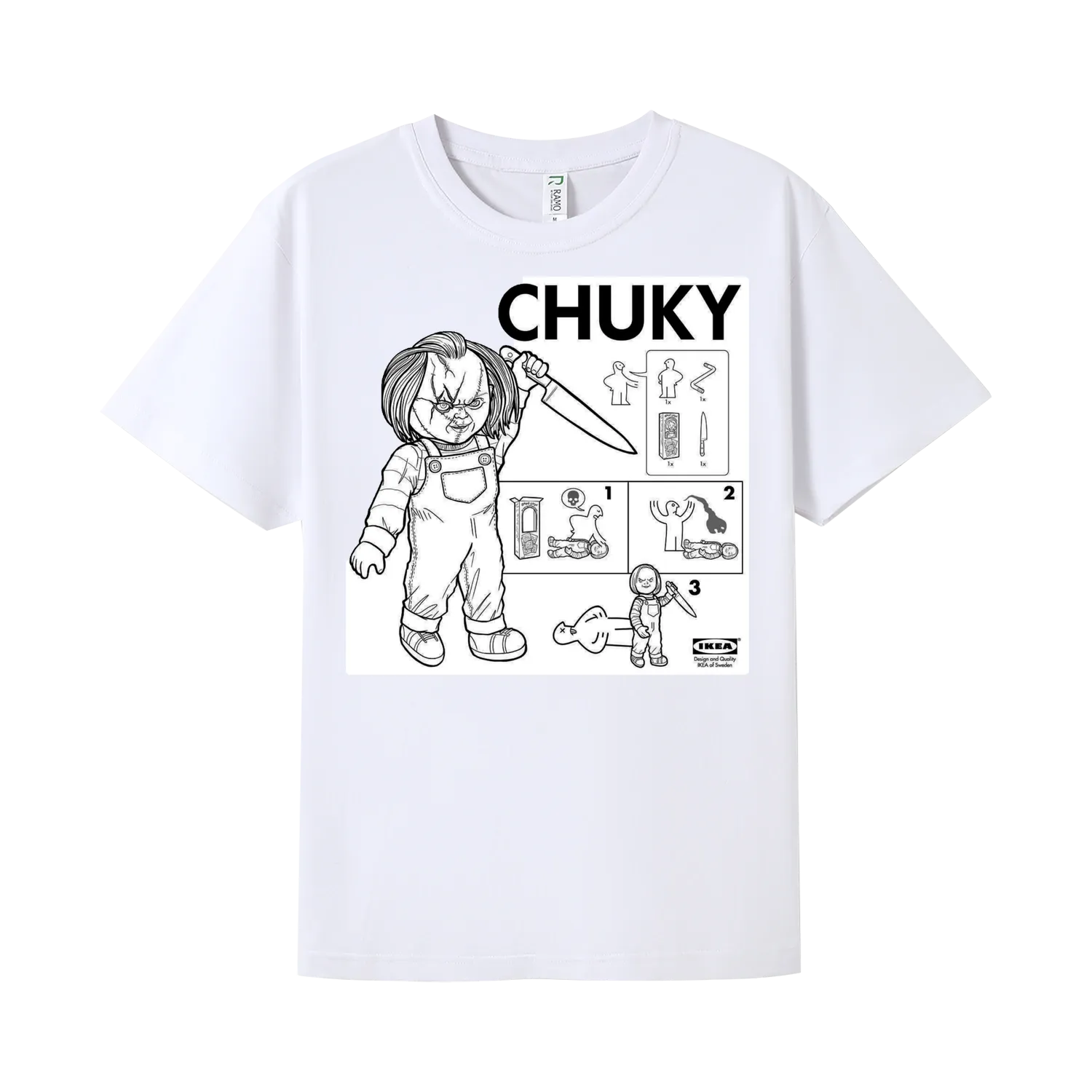White front flat lay